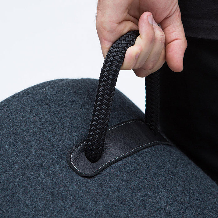 Tim Webber Design - Duffel Stool (handle detail)