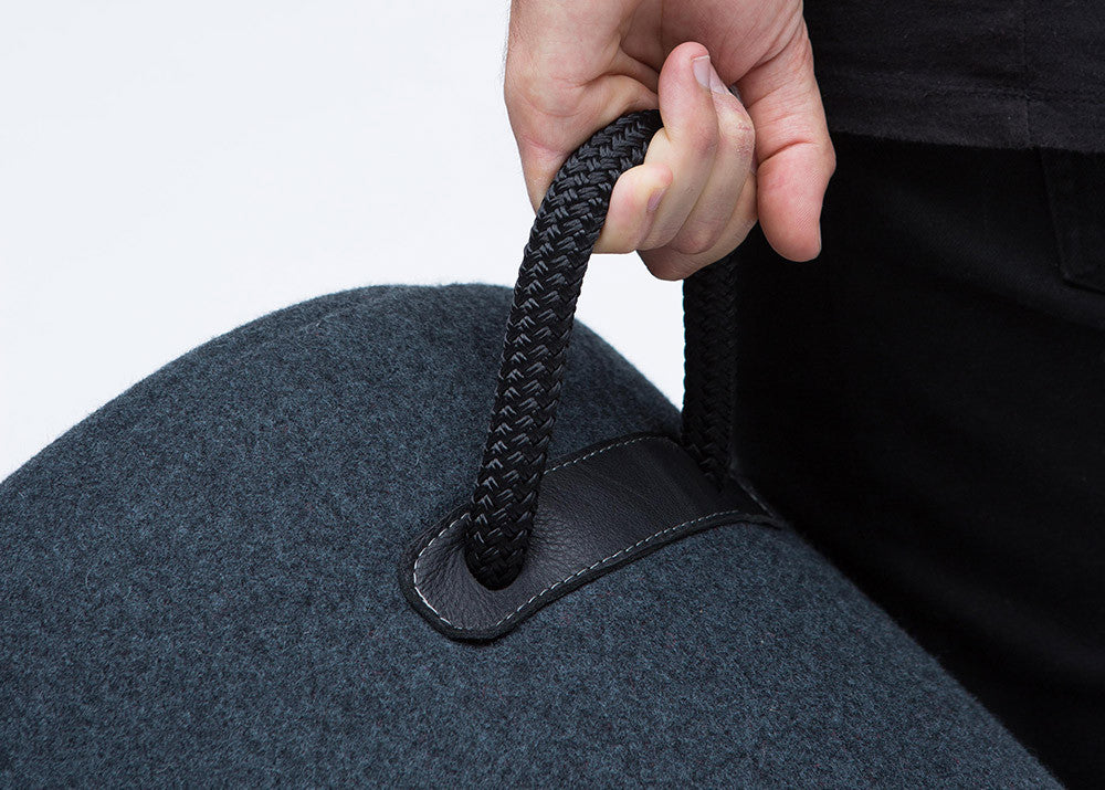 Tim Webber Design - Duffel Stool (handle detail)