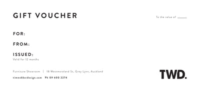 Tim Webber Design - Gift Voucher